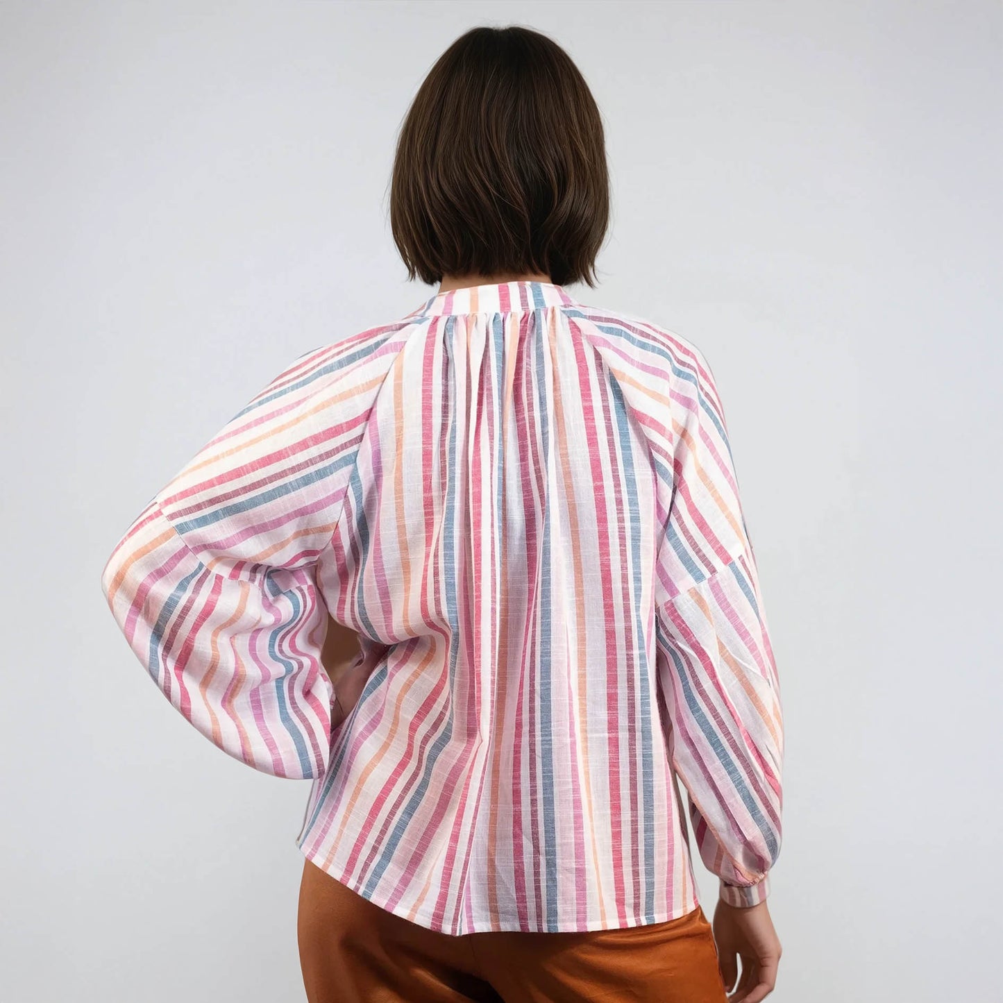 Blouse Bohème à rayures | Akola-2