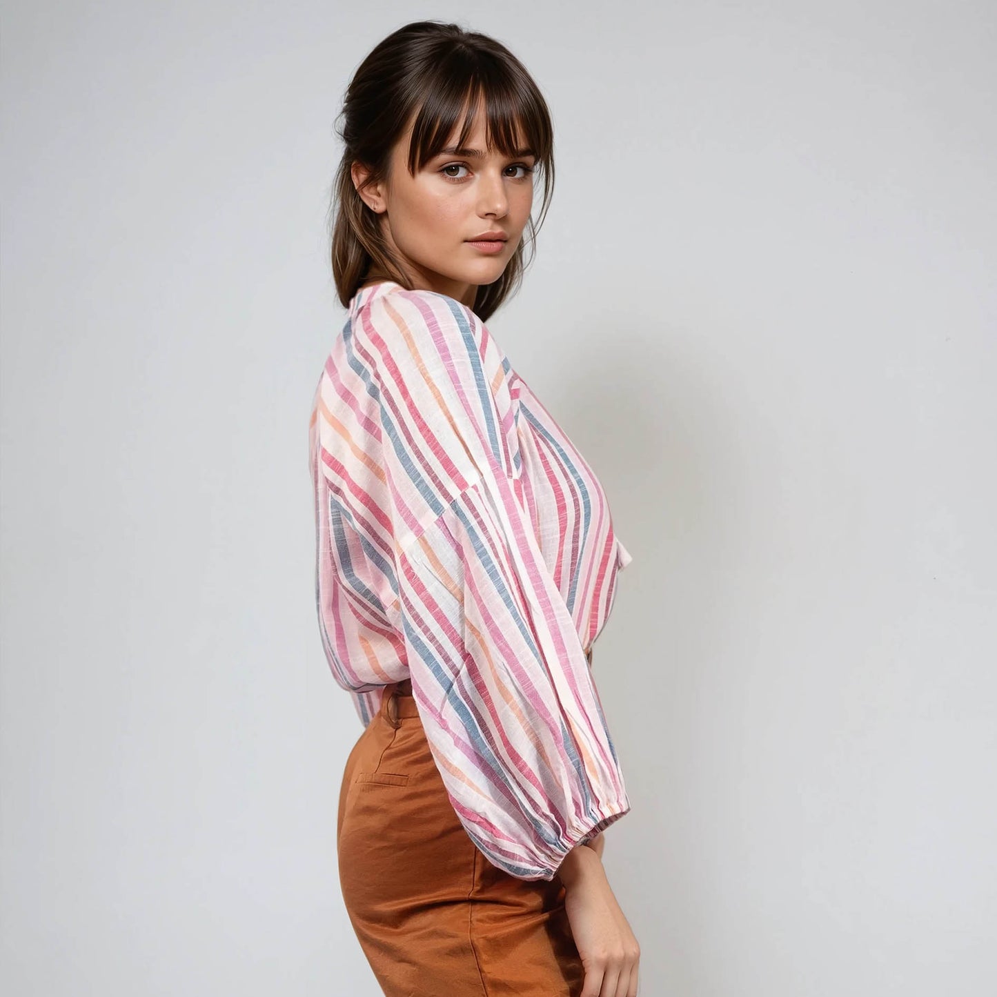 Blouse Bohème à rayures | Akola-2