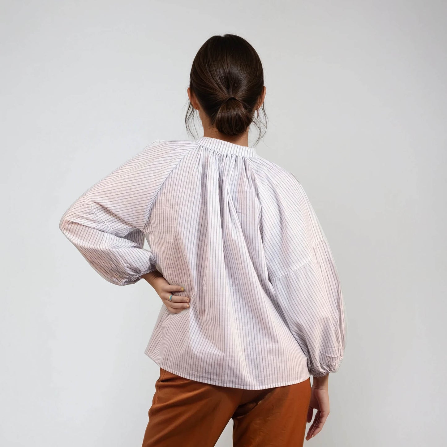 Blouse Bohème à rayures | Akola-3