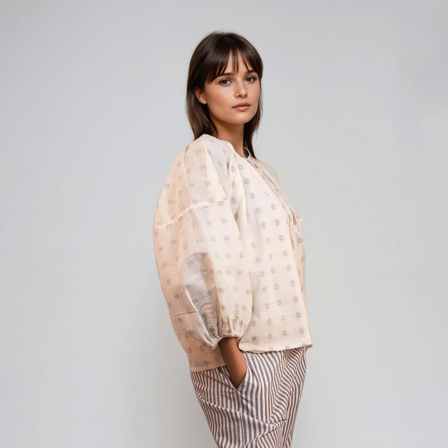Blouse Bohème à motifs brodés | Arti-1