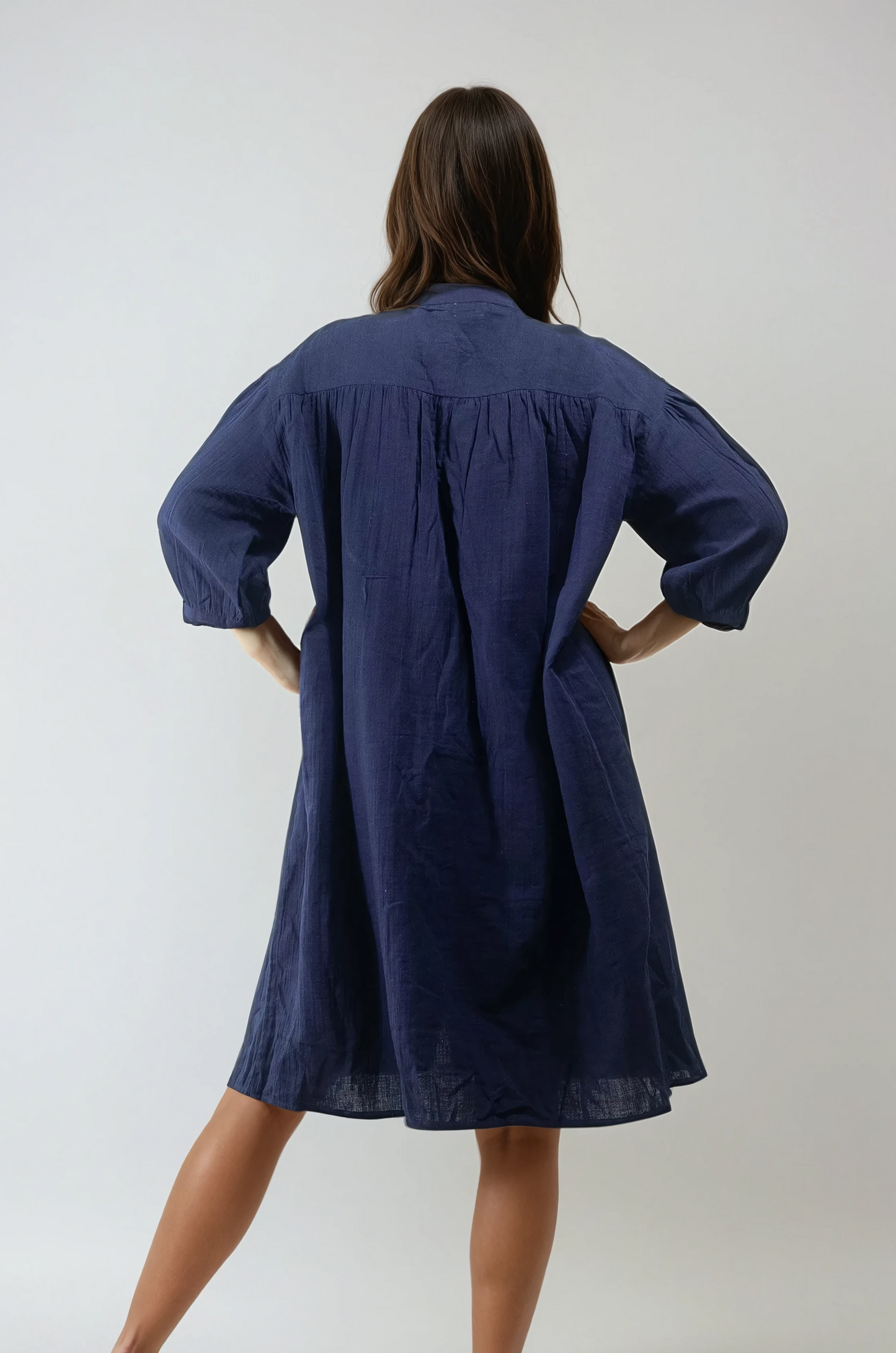 Robe Ample en Coton Marine | Gali
