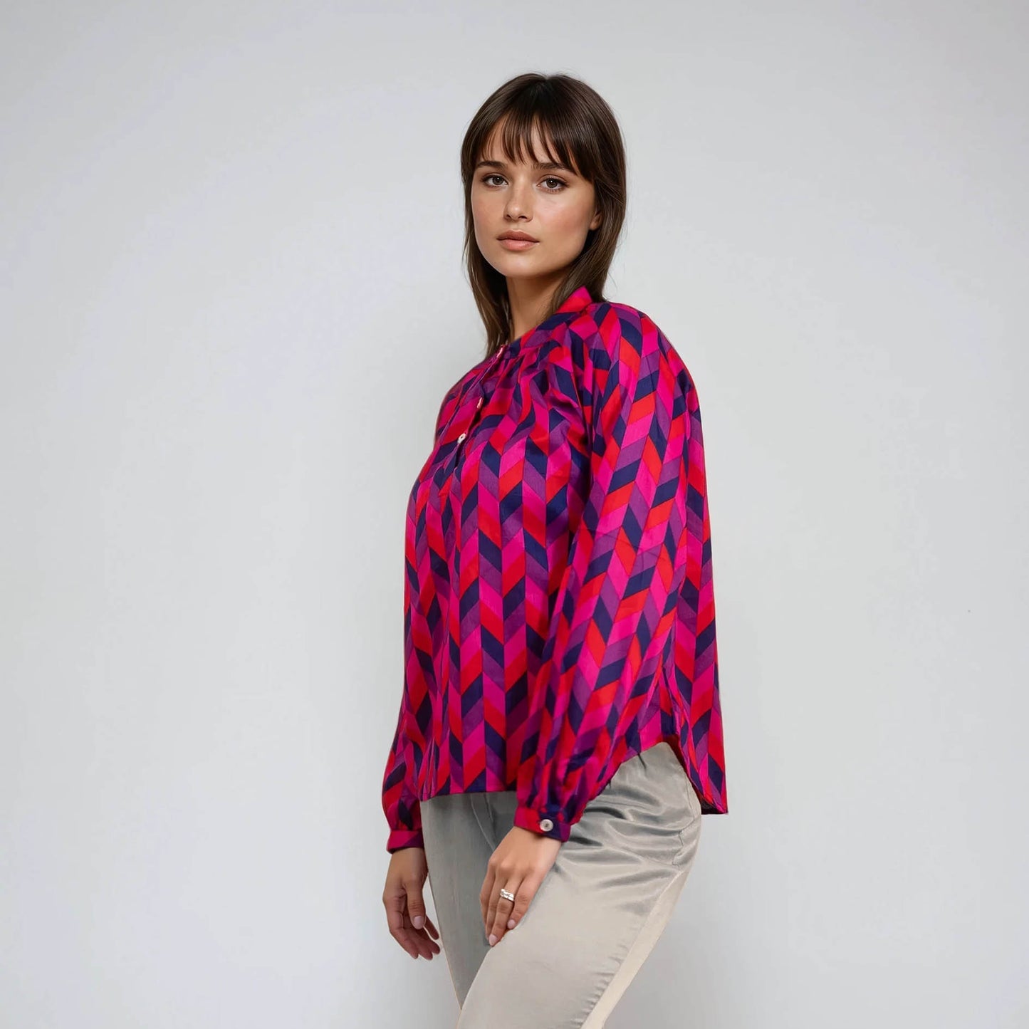 Blouse à motifs géométriques | Agart-1