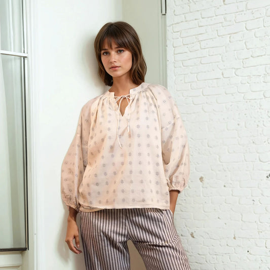 Blouse Bohème à motifs brodés | Arti-1
